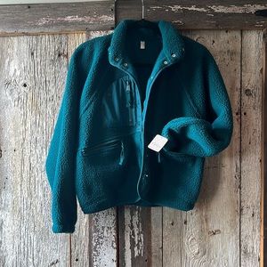 Free People, Hit the Slopes Jacket, Dark Turq NWT